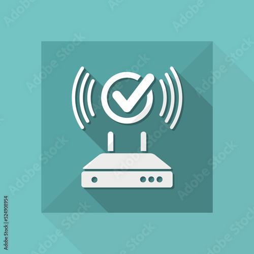 Check modem connection - Flat minimal icon