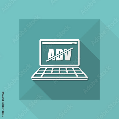 Advertising stop - Vector flat minimal icon