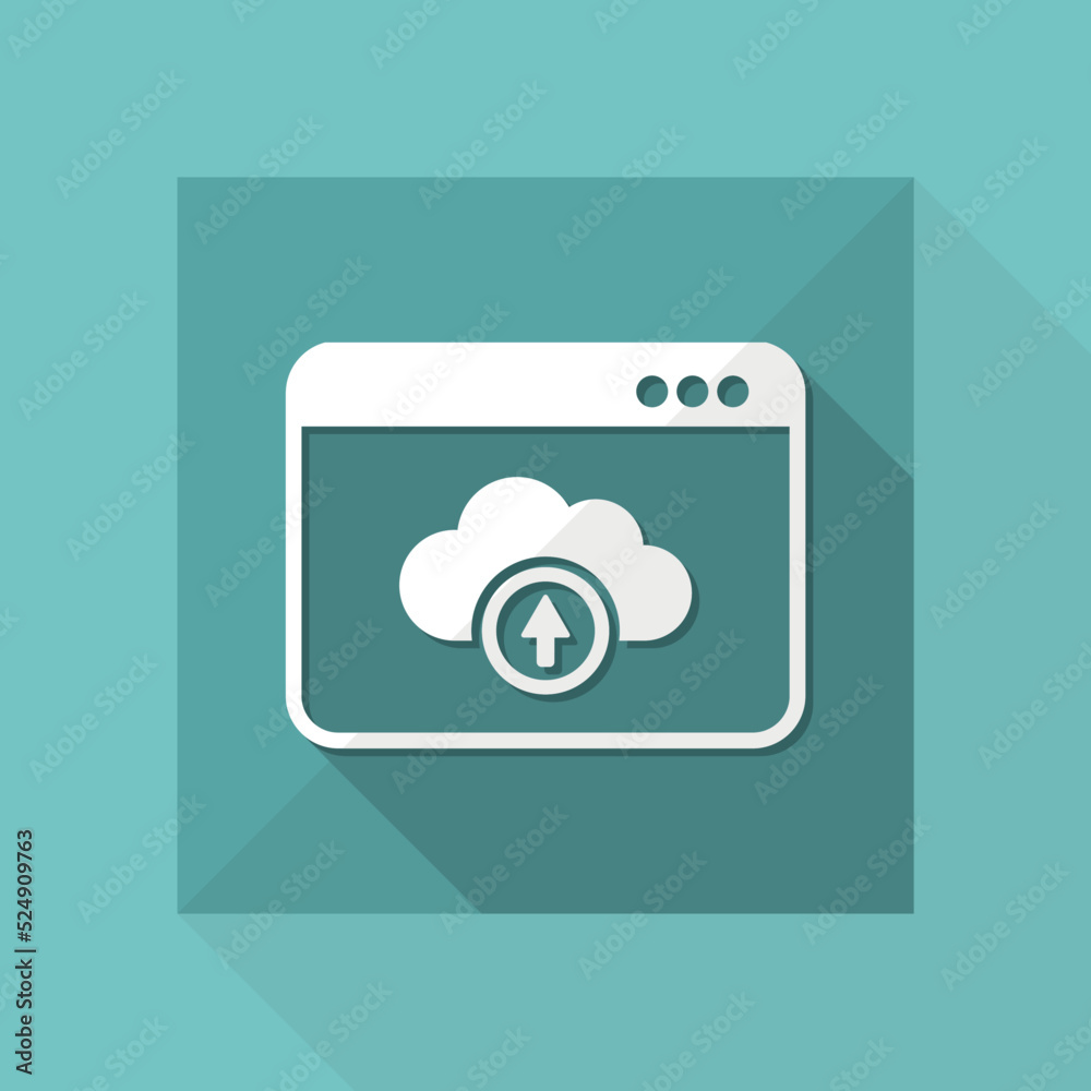 Data cloud flat icon Data cloud flat icon