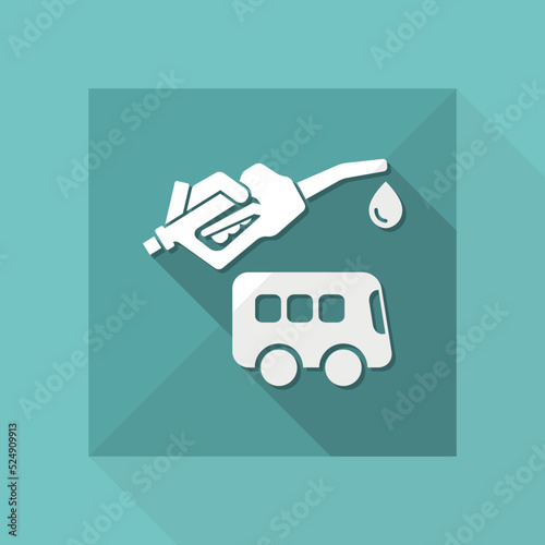 Bus fuel - Vector icon