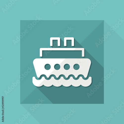 Navy flat vector icon