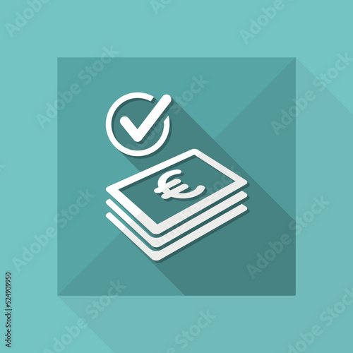 Checking payment icon - Euro