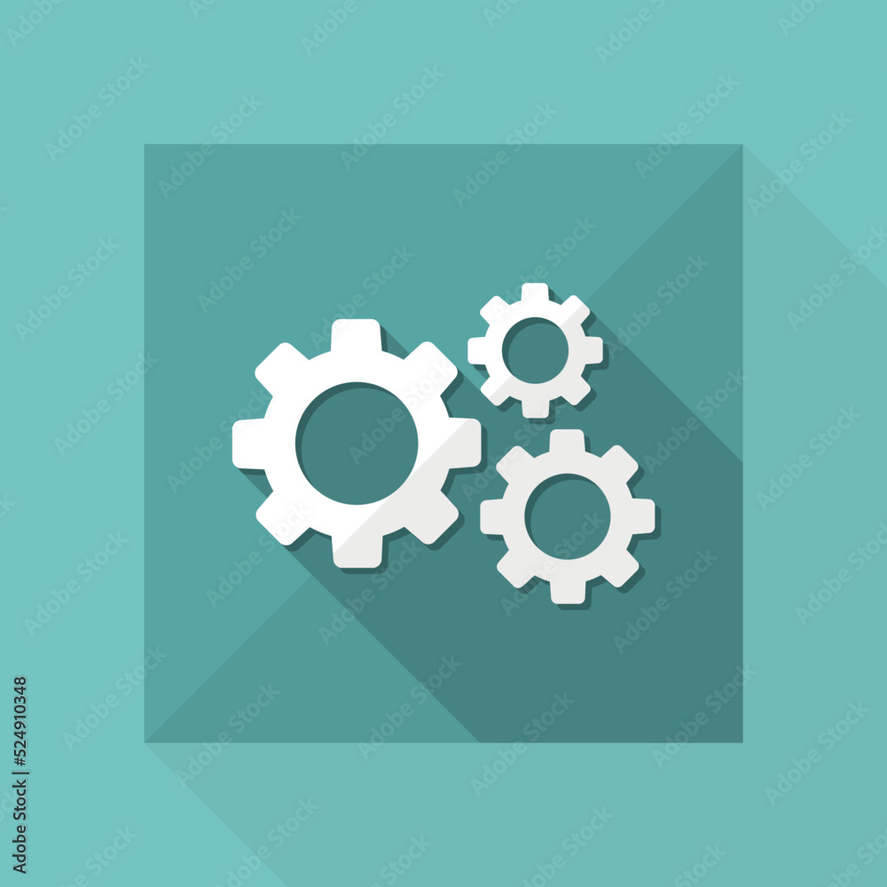 Gear flat single icon