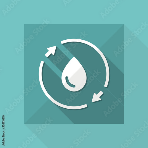 Water drop - renewable concept icon