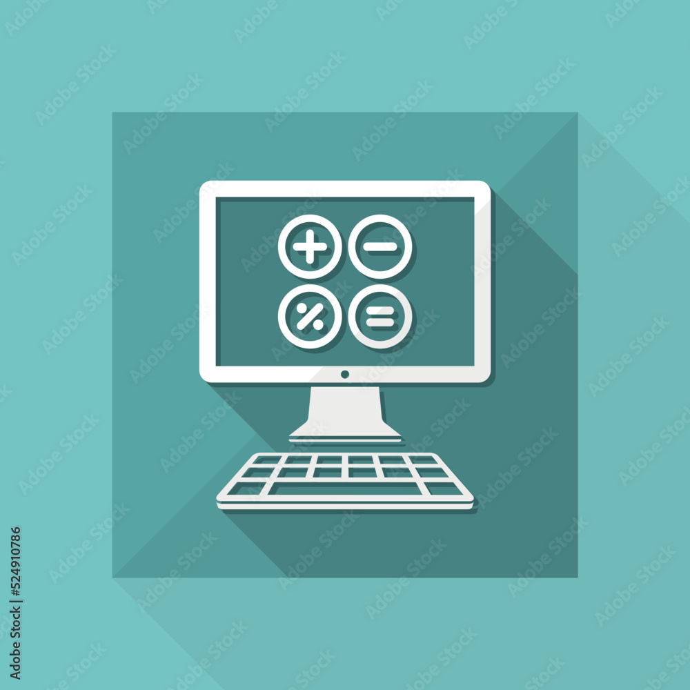 Application for calculating icon Application for calculating icon