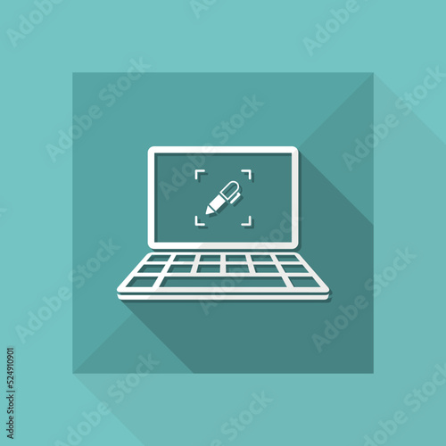 Customized computer services - Vector web icon