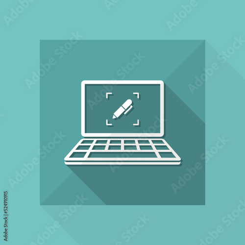 Customized computer services - Vector web icon