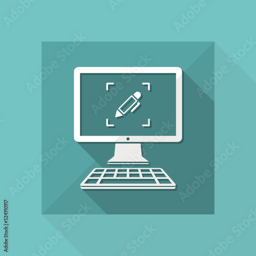 Customized computer services - Vector web icon