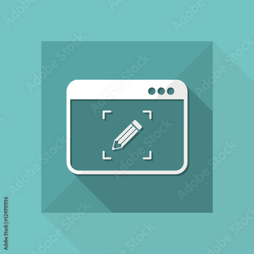 Customized computer services - Vector web icon