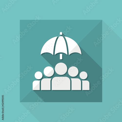 Team protection - Minimal vector icon