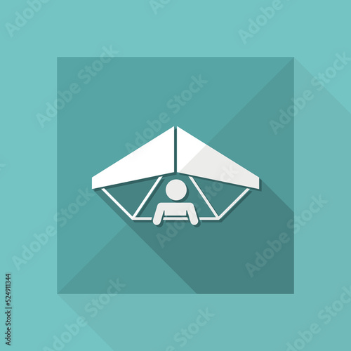 Hang glider concept - Minimal vector icon