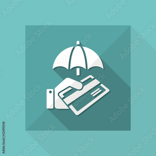 Secure credit card - Minimal vector icon