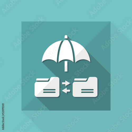 Secure data transfer - Minimal vector icon