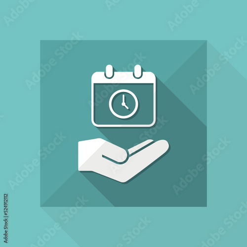Appointment date and hour - Minimal vector icon