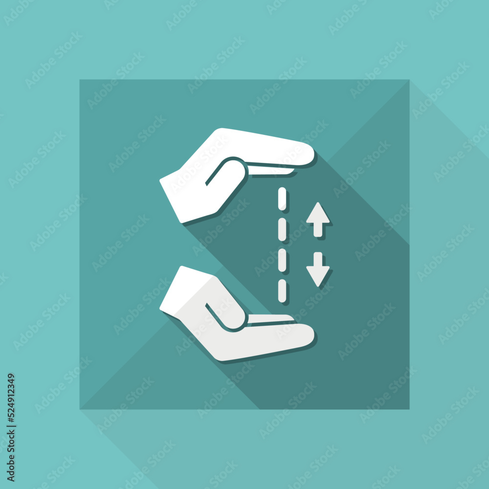Hands in gesture of measuring - Vector minimal icon Hands in gesture of measuring - Vector minimal icon