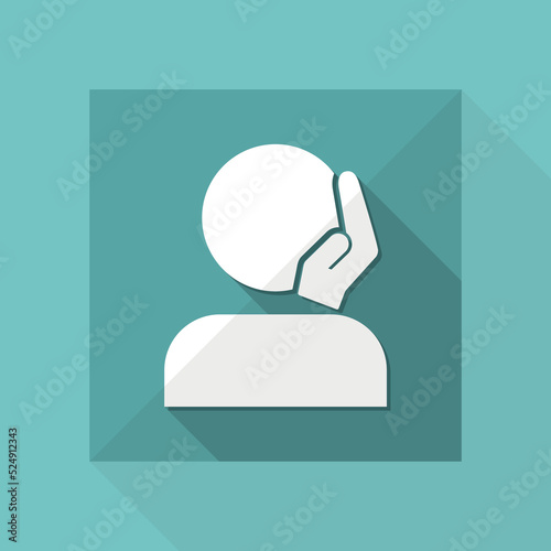 Caressing gesture - Vector minimal icon