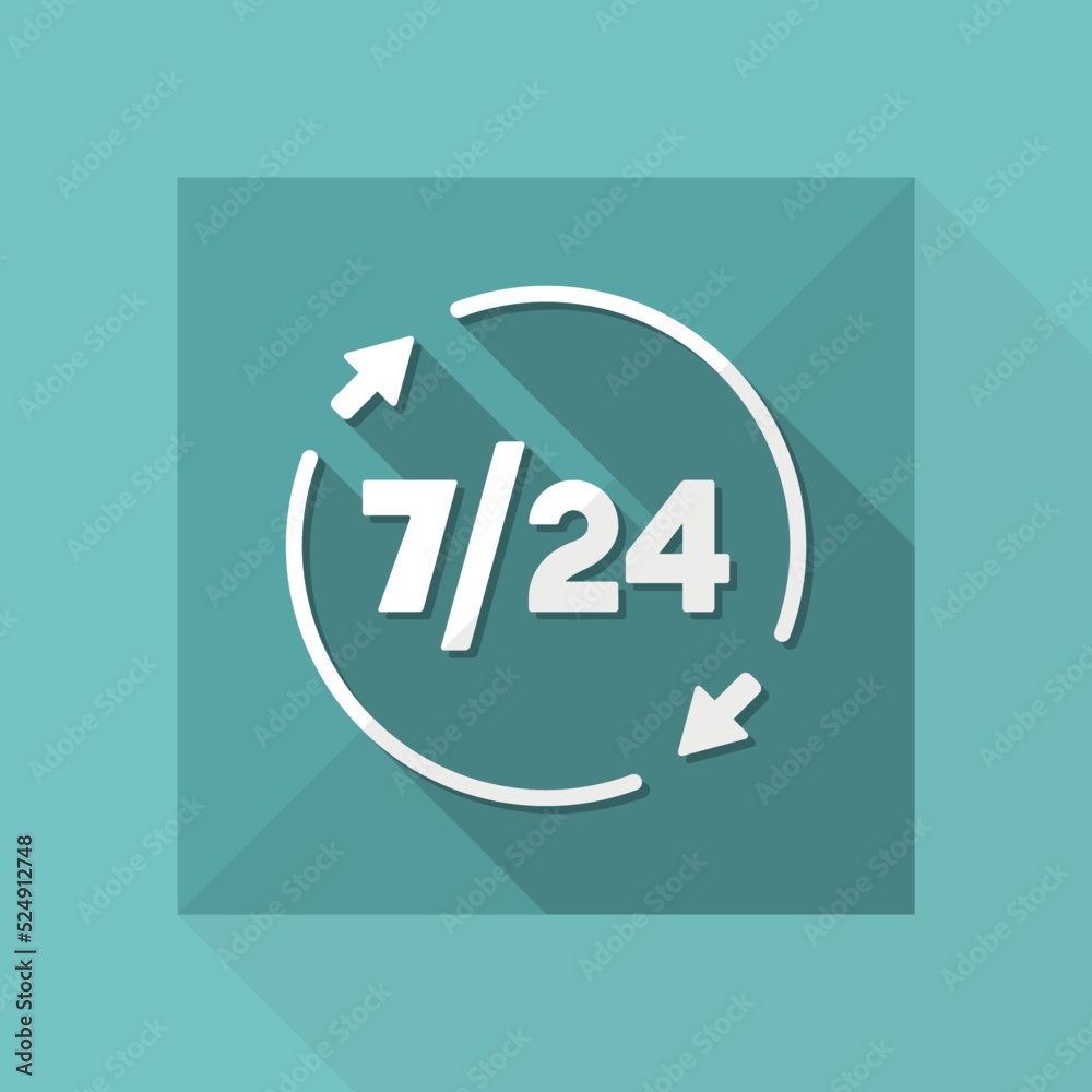 7/24 services - Vector web icon 7/24 services - Vector web icon