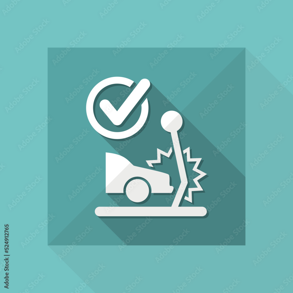Car crash check - Vector web icon