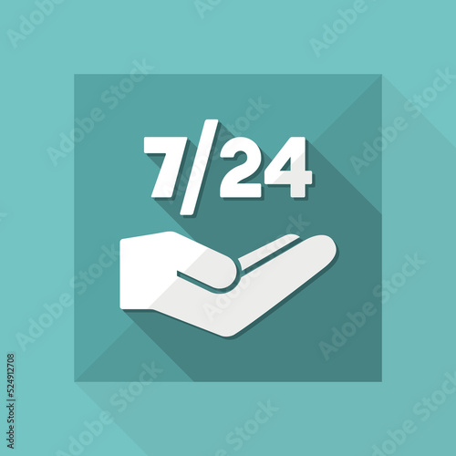 7/24 services - Vector web icon