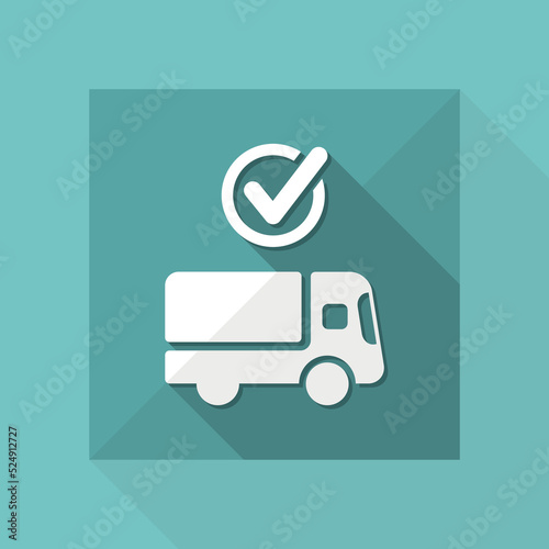 Check courier services - Vector web icon