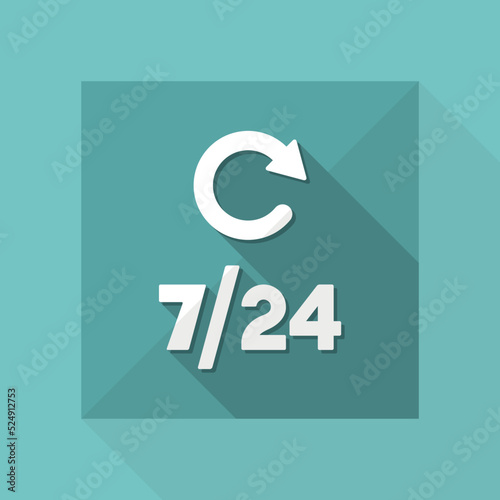  7/24 services - Vector web icon © Myvector