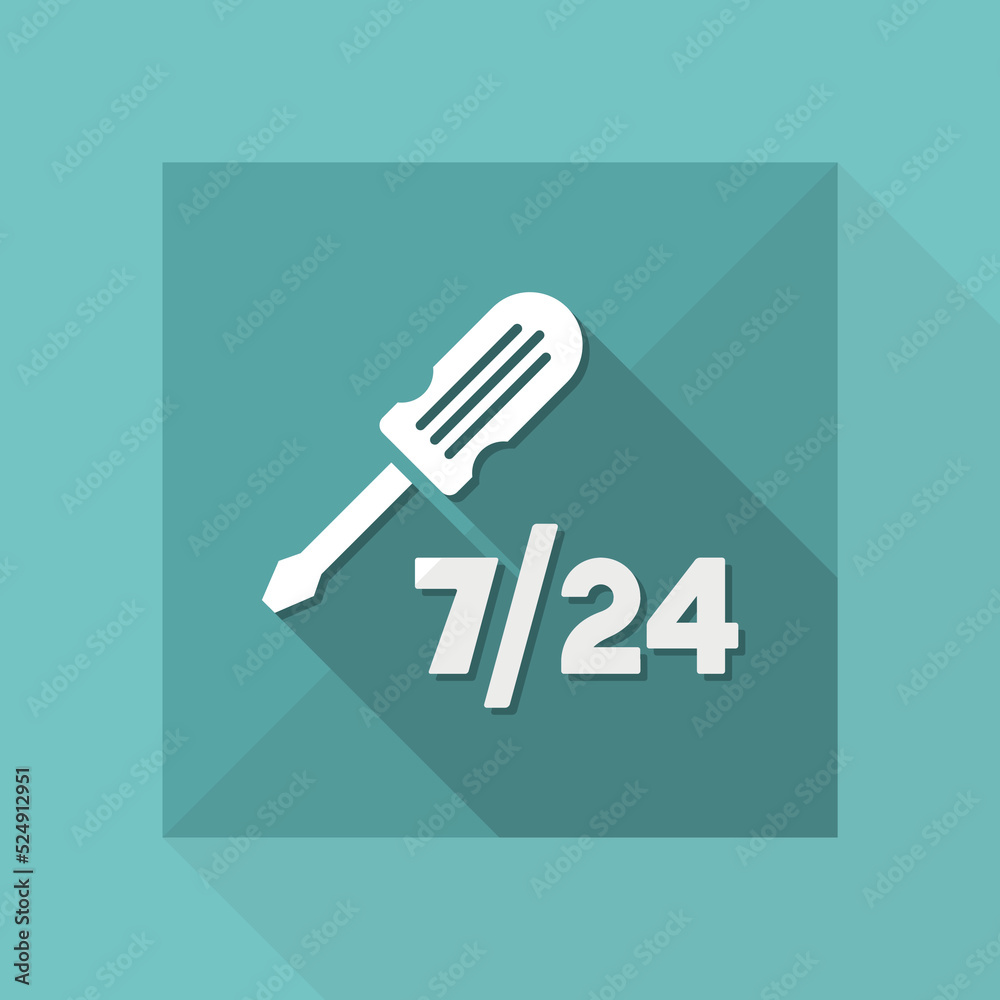 Assistance services 7/24 - Vector web icon Assistance services 7/24 - Vector web icon