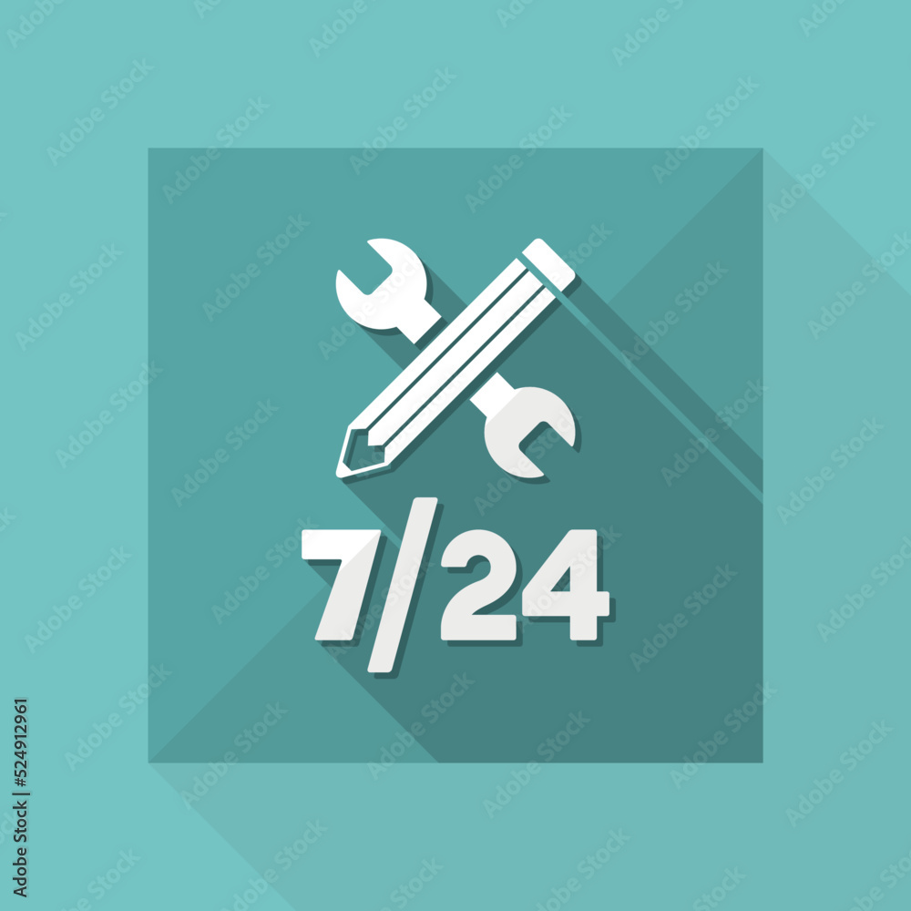 Assistance services 7/24 - Vector web icon Assistance services 7/24 - Vector web icon