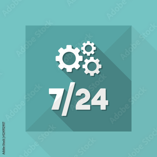 Technical assistance 7/24 - Vector web icon