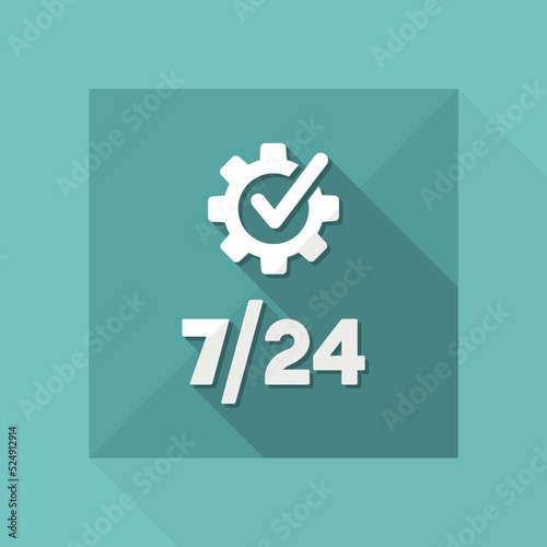 Technical assistance 7/24 - Vector web icon