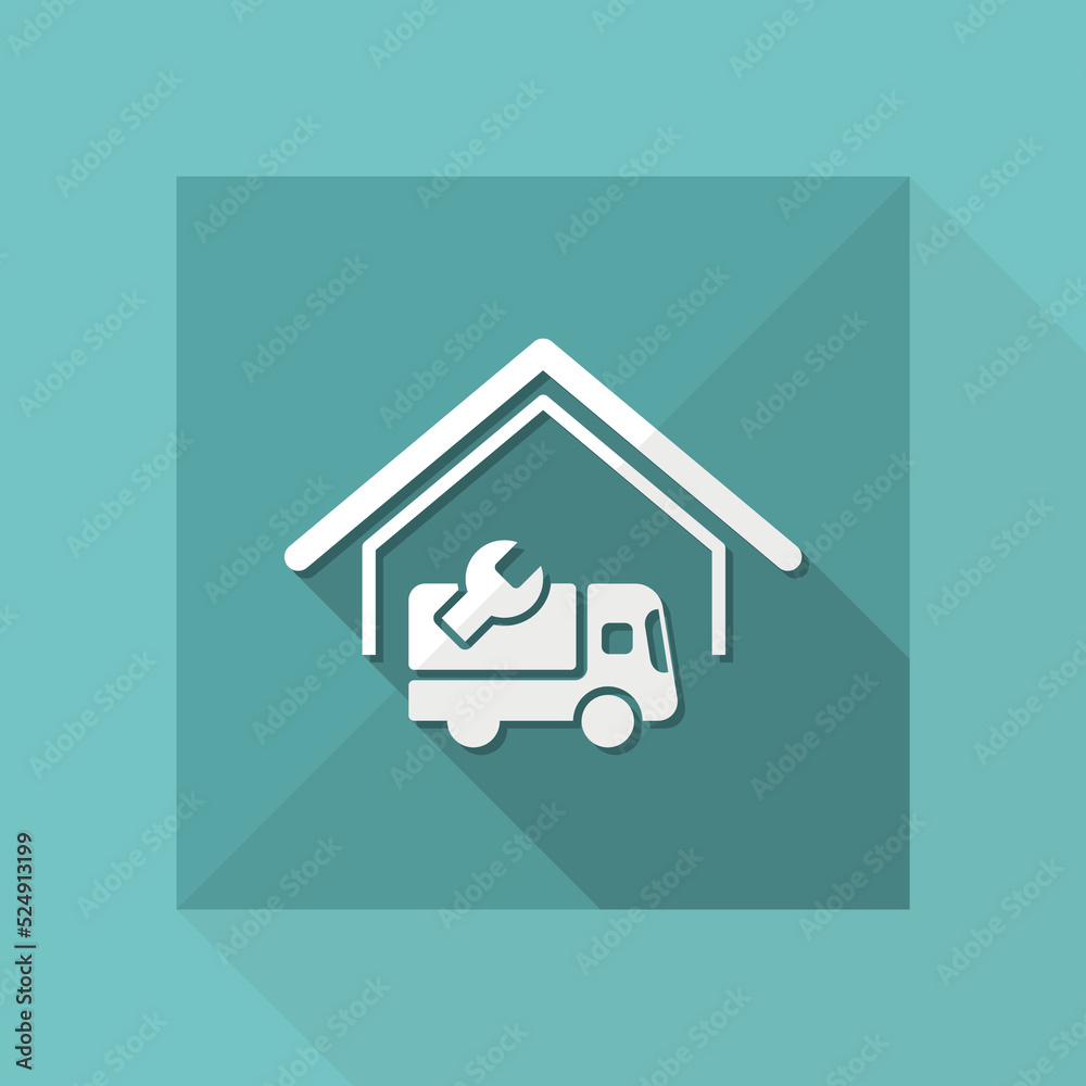 Truck assistance center - Vector web icon Truck assistance center - Vector web icon
