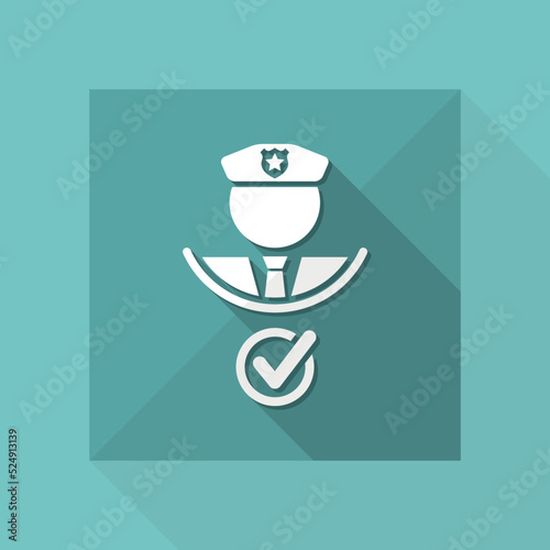 Steady police and security service - Vector web icon