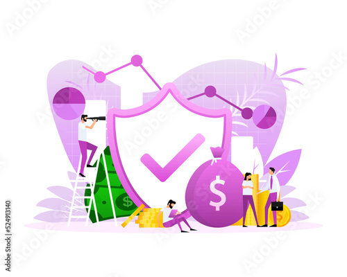 Mockup with video call people. Mobile phone mockup vector illustration