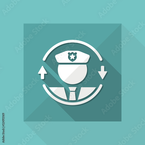 Full police and security service - Vector web icon
