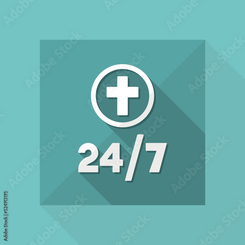 Religious services 24/7 - Vector web icon
