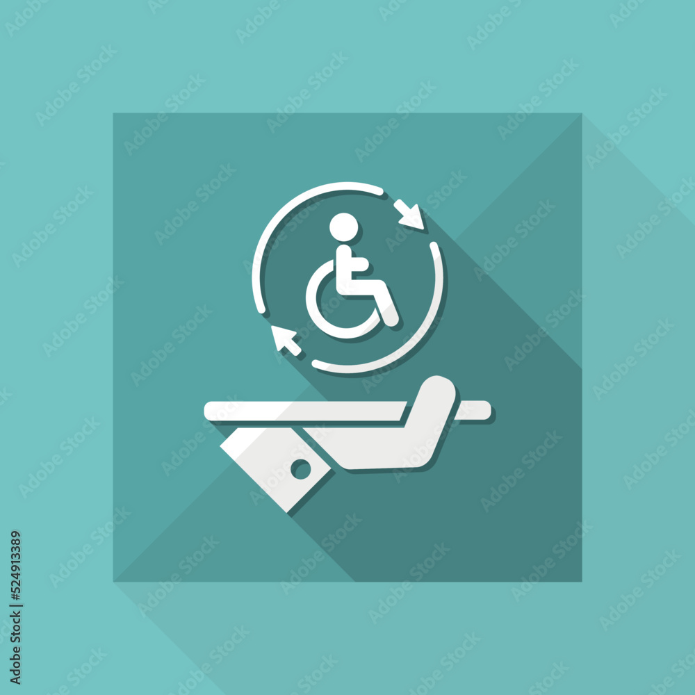 Full handicap services - Vector web icon Full handicap services - Vector web icon