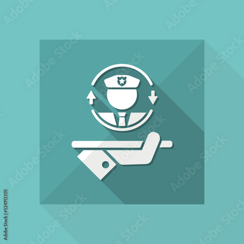 Full police protection - Vector web icon