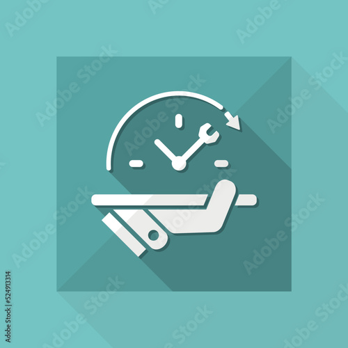 Full time technical assistance services - Vector web icon