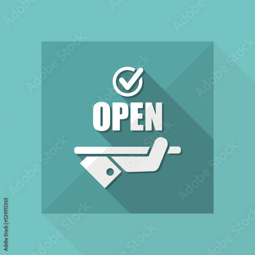 Full time open - Shop services 7/24 - Vector web icon