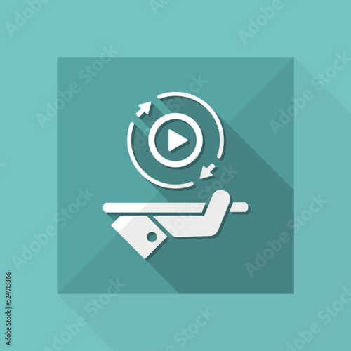 Full multimedia services 24/7 - Vector web icon
