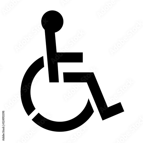 disabled person wheelchair accessibility sign stencil