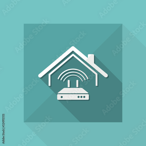 Home wi-fi modem - Vector web icon