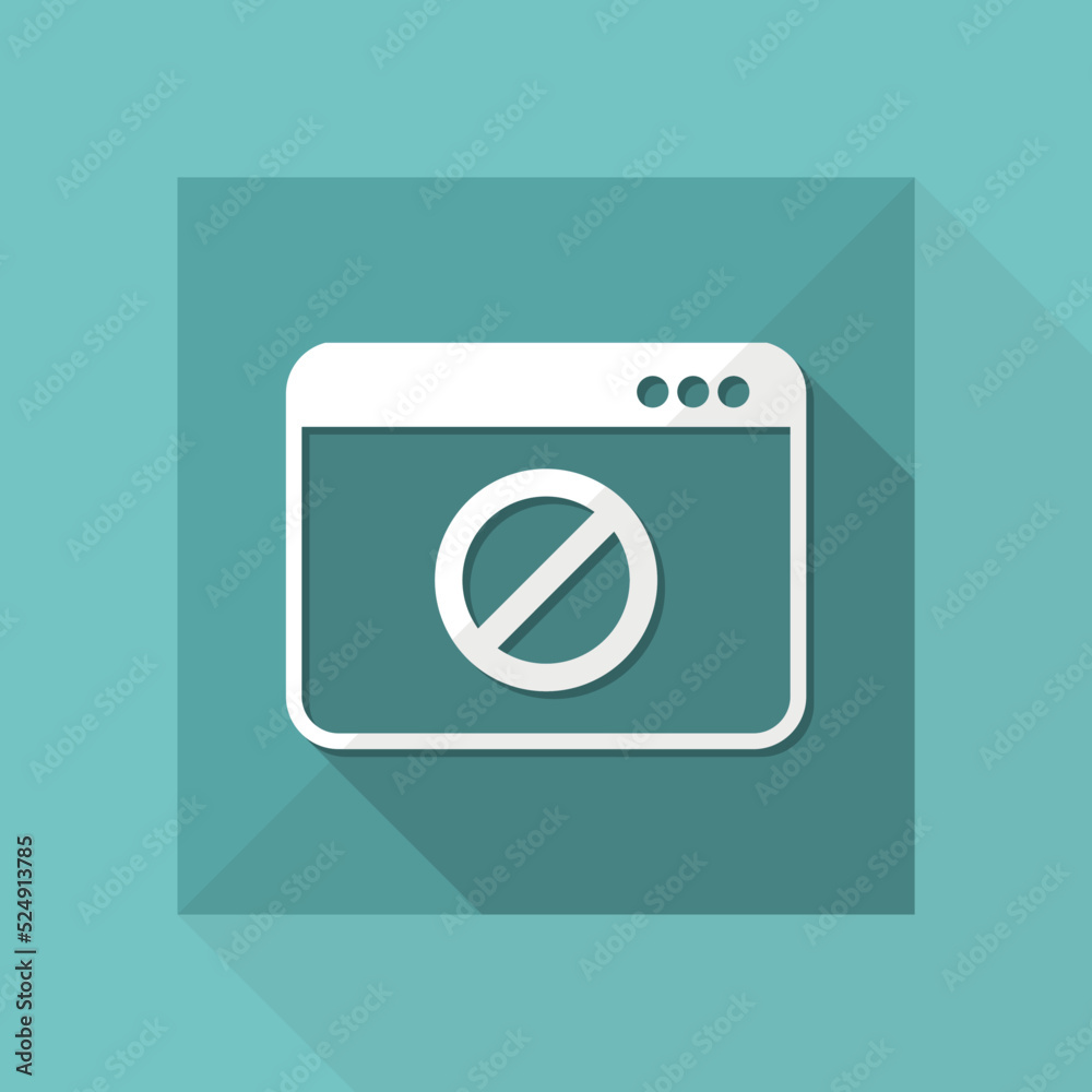 Forbidden access - Private area - Vector web icon Forbidden access - Private area - Vector web icon
