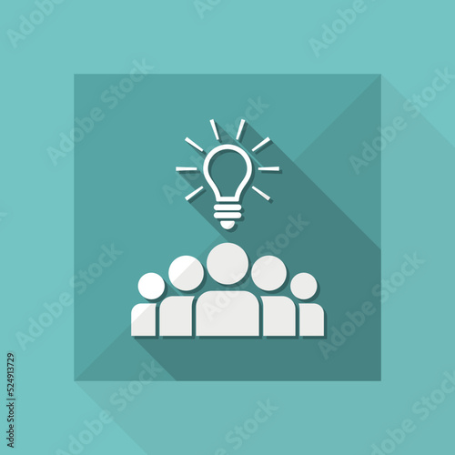 Ideas by teamwork - Vector web icon