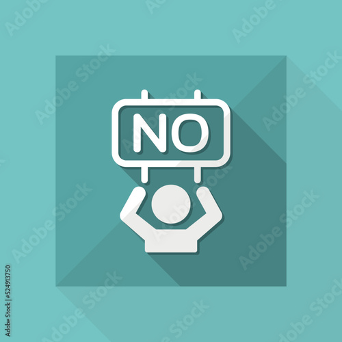 Negation concept - Vector web icon