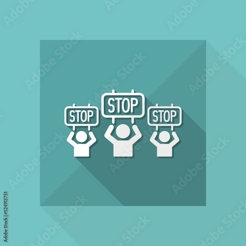 Protest for the stop - Vector web icon