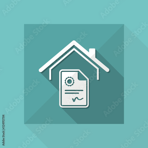 Home contract - Vector web icon