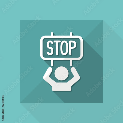 Protest for the stop - Vector web icon