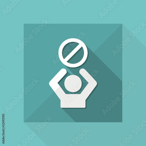 Εκτύπωση καμβά Access denied - Vector web icon