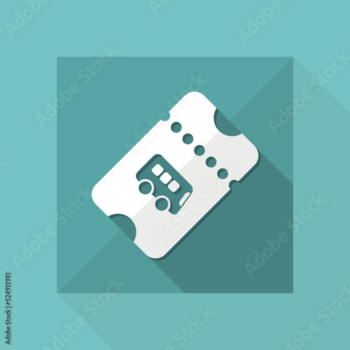 Bus ticket - Vector web icon