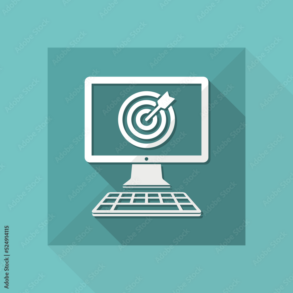 Target agency concept - Vector web icon Target agency concept - Vector web icon